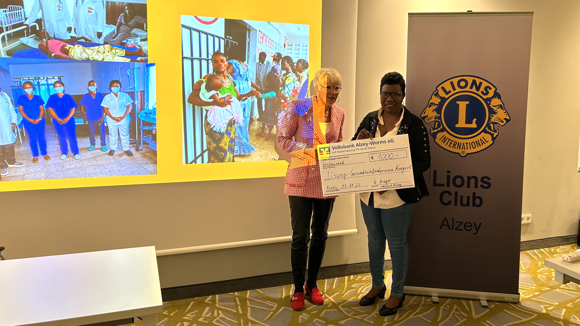 Spendenübergabe an Frau Kuelusukina, Linsungi